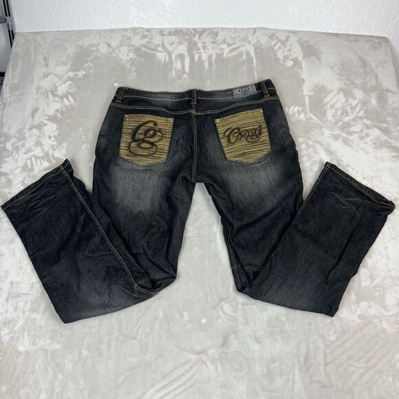 Coogi Jeans Womens 17/18 Denim Low Rise Straight Distressed Y2K Hip Hop Retro - Picture 1 of 16